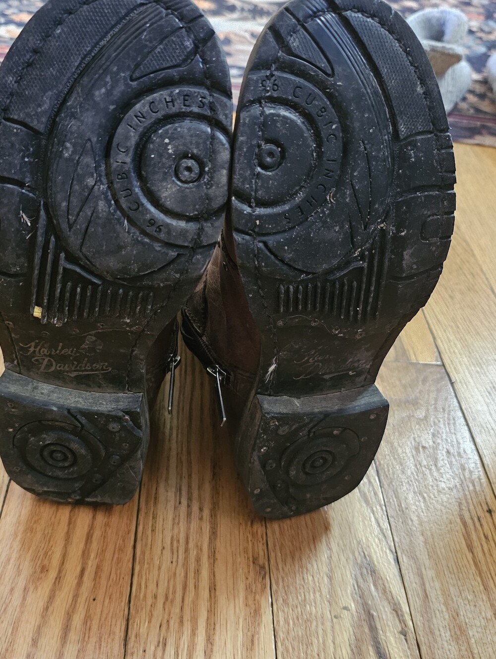 Harley-Davidson Brown Lace-Up Combat Moto Boots - Picture 2 of 9